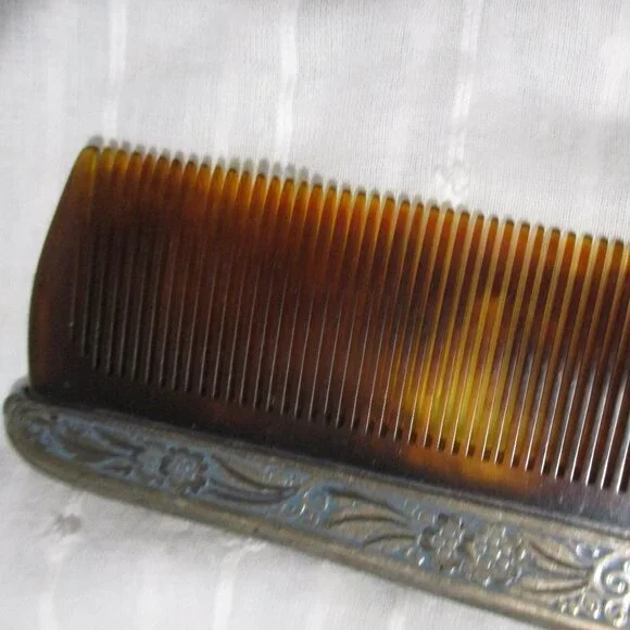 Vintage 1920s sterling 6 piece vanity/dresser set - Picture 10 of 11